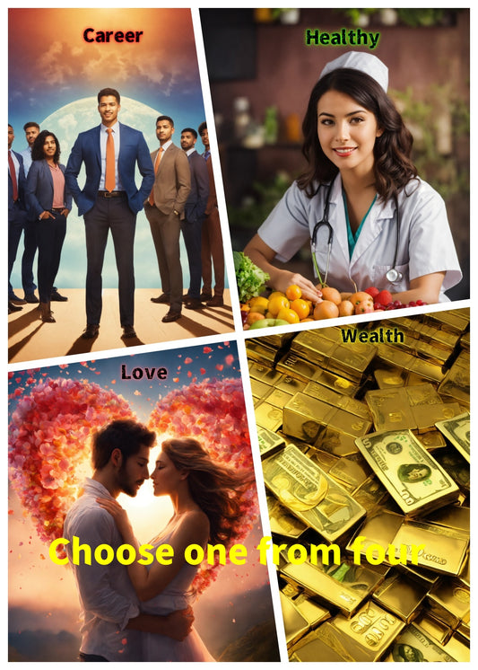 Love, career, health, wealth, choose one from four